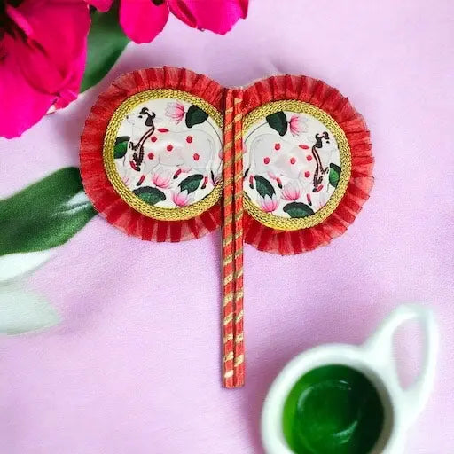 Pankha SPC-54for LADDU GOPAL JI COW DESIGN Shriposhak.in NATH DWARA