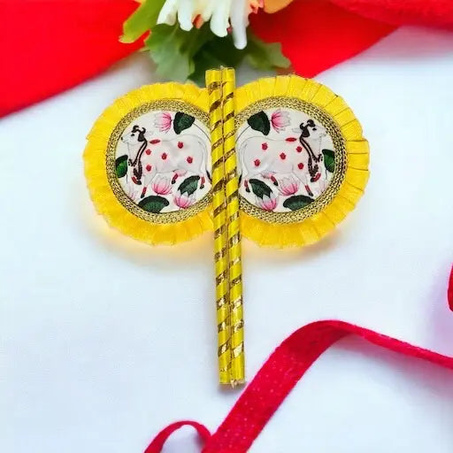 Pankha SPC-54for LADDU GOPAL JI COW DESIGN Shriposhak.in NATH DWARA