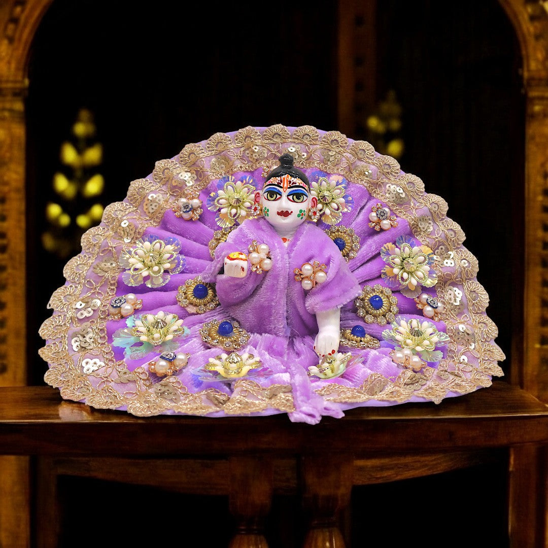 Regal Plush Velvet Winter Poshak for Laddu Gopal Ji SP-H07
