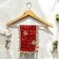 Crimson Bandhej Chunni with Pearl Gota Lace SP-H30