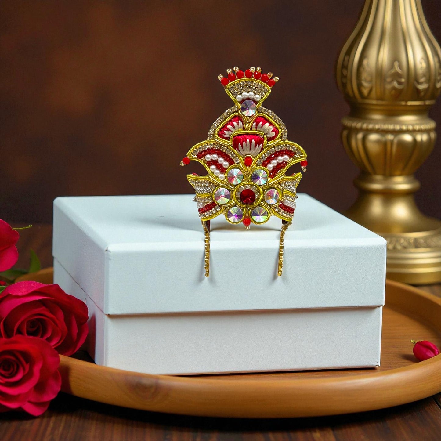 Premium Jardogi Mukut For Deity Idols 4535