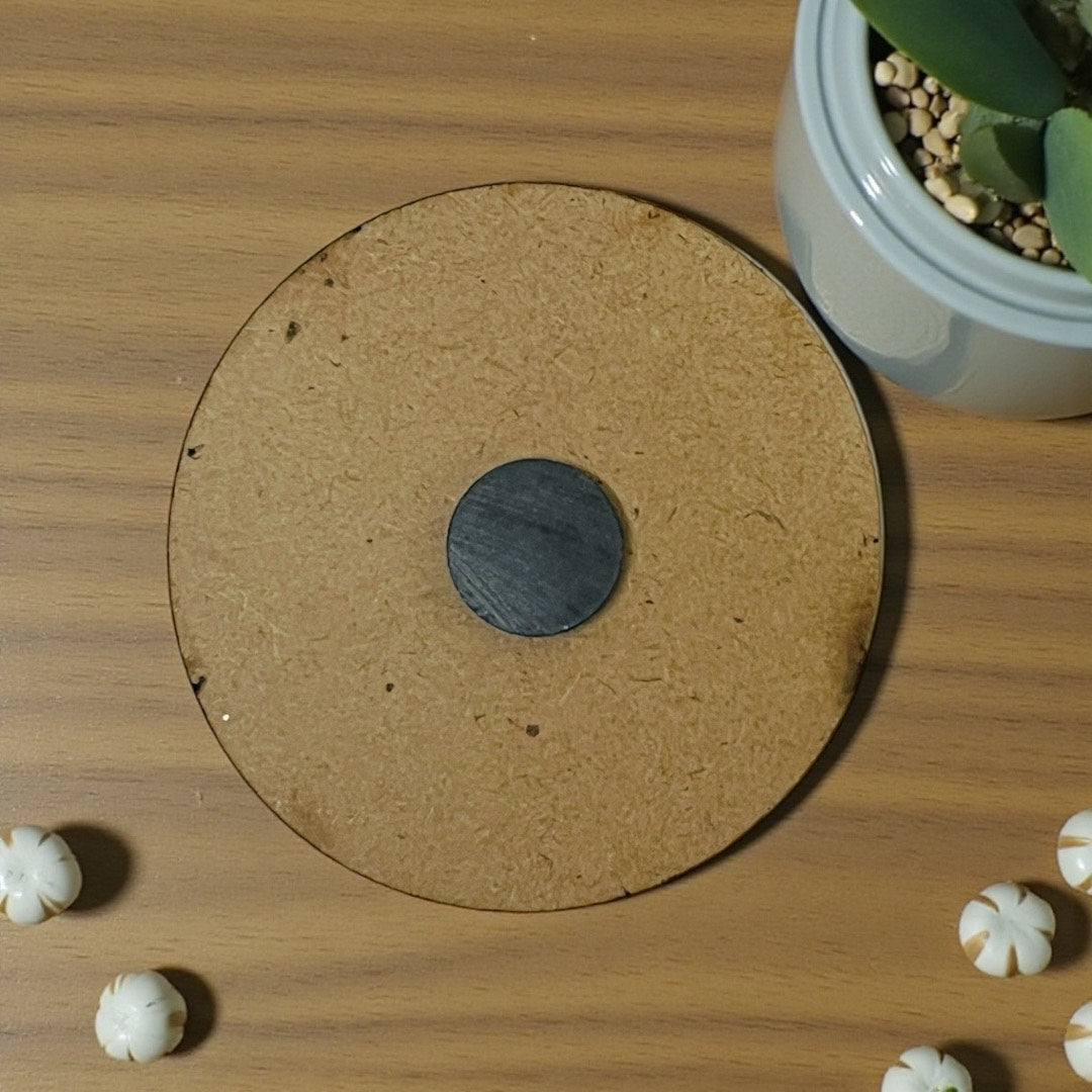 Shri Radha Divine Floral Mandala Magnet