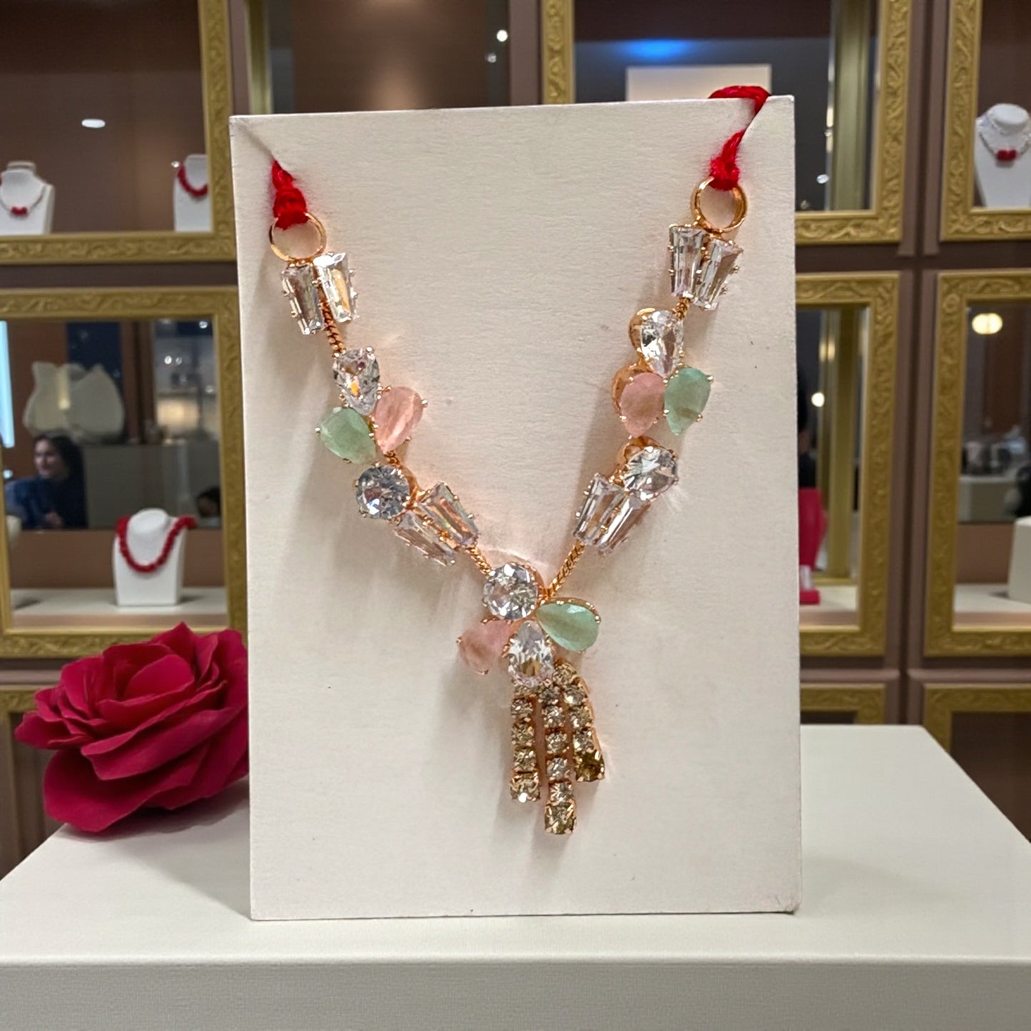 Exquisite Rose Gold American Diamond Haar (SPC-389)