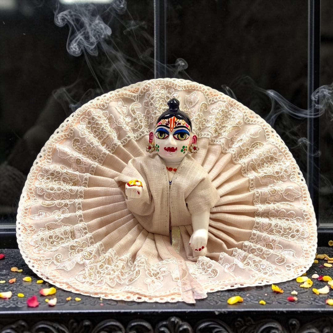 Premium Broad-Border Cotton Laddu Gopal Ji Poshak SP-H38