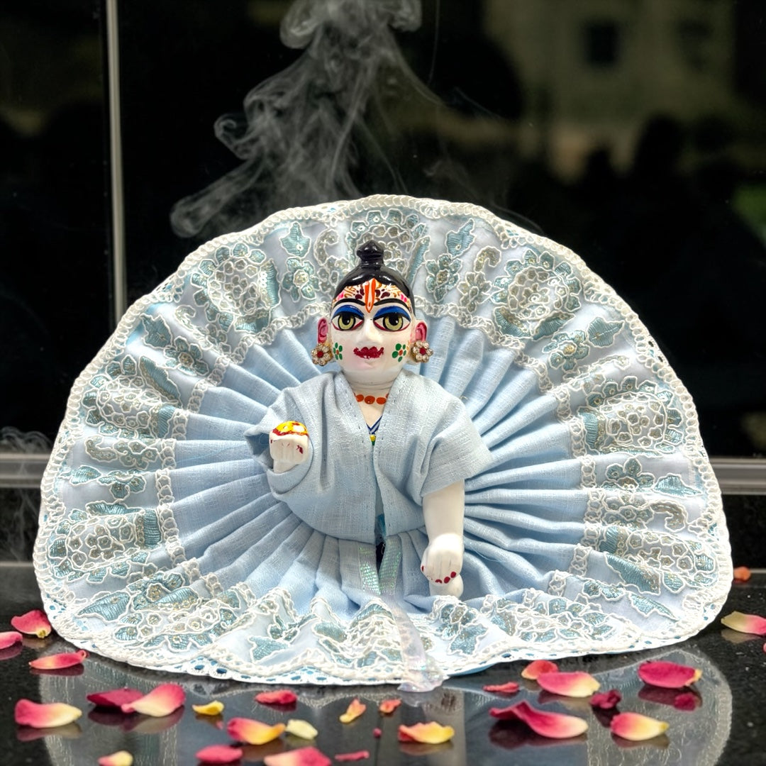 Premium Broad-Border Cotton Laddu Gopal Ji Poshak SP-H38