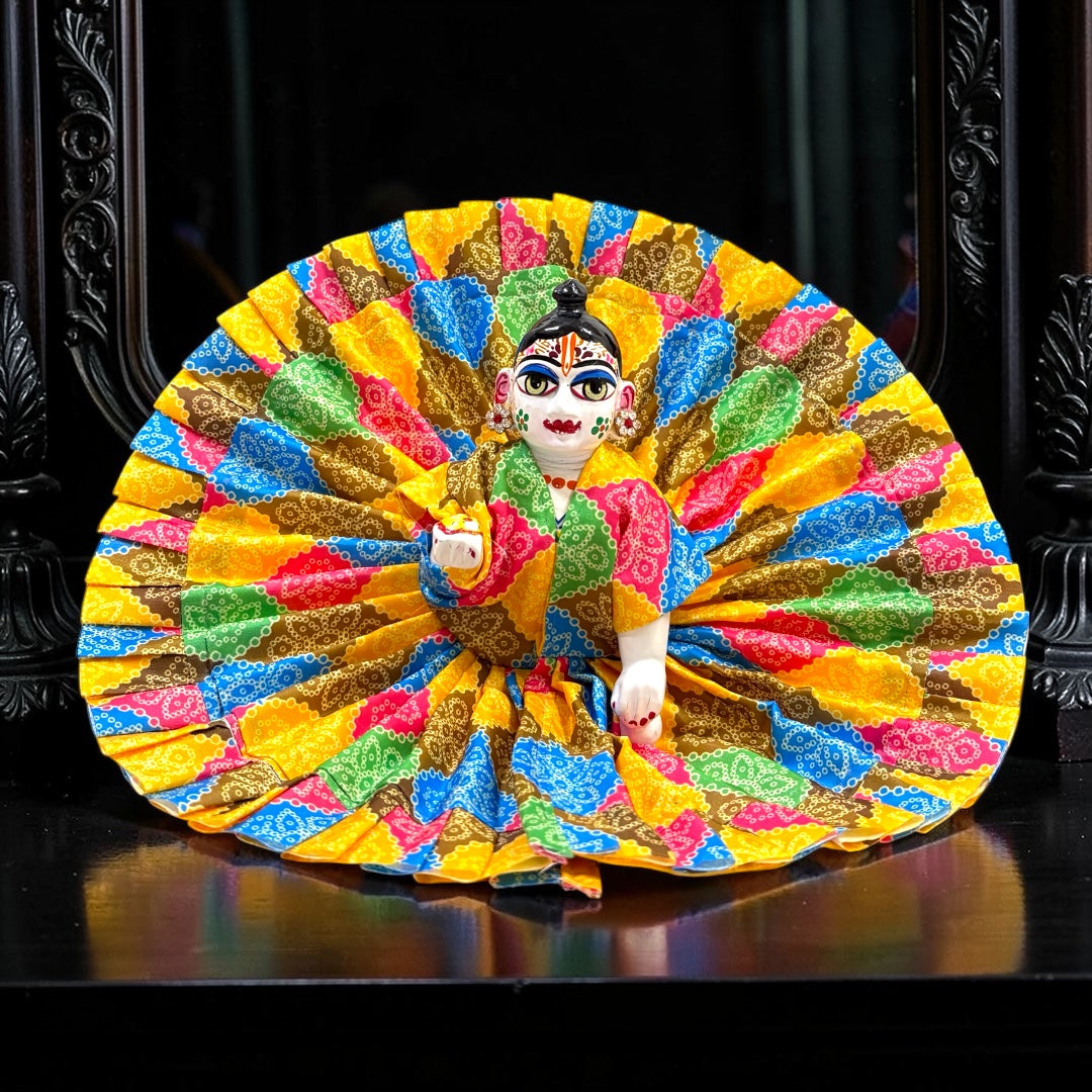 Premium Multicolor Bandhej Print Laddu Gopal Ji Poshak SP-H85