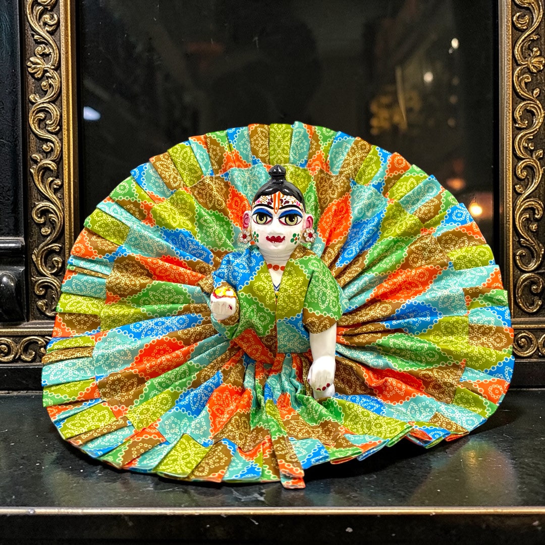 Premium Multicolor Bandhej Print Laddu Gopal Ji Poshak SP-H85