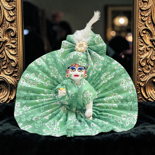 Designer Floral Laddu Gopal Ji Poshak with Matching Pagree SP-H84