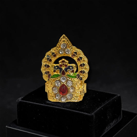 Premium Peacock Metal Mukut - Code M-105 | Royal Deity Shringar