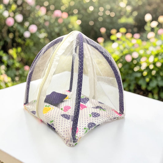 Laddu Gopal Luxury Bed Mosquito Net with Pillow/Machardani for Krishna Ji