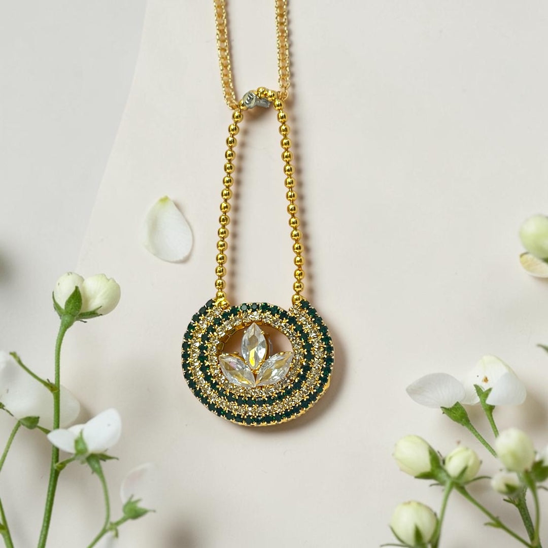 Royal Lotus-Center Zerkin Studded Handbag (SPC-610) – Premium Handcrafted Shringar Accessory for All Divine Goddess Idols