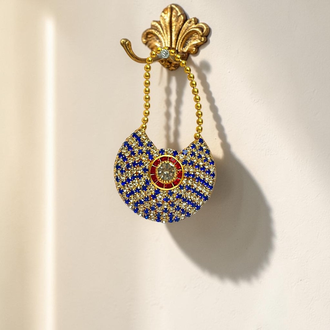 Royal Handcrafted Zerkin Studded Purse (SPC-602) – Premium Shringar Accessory for Divine Goddess Idols
