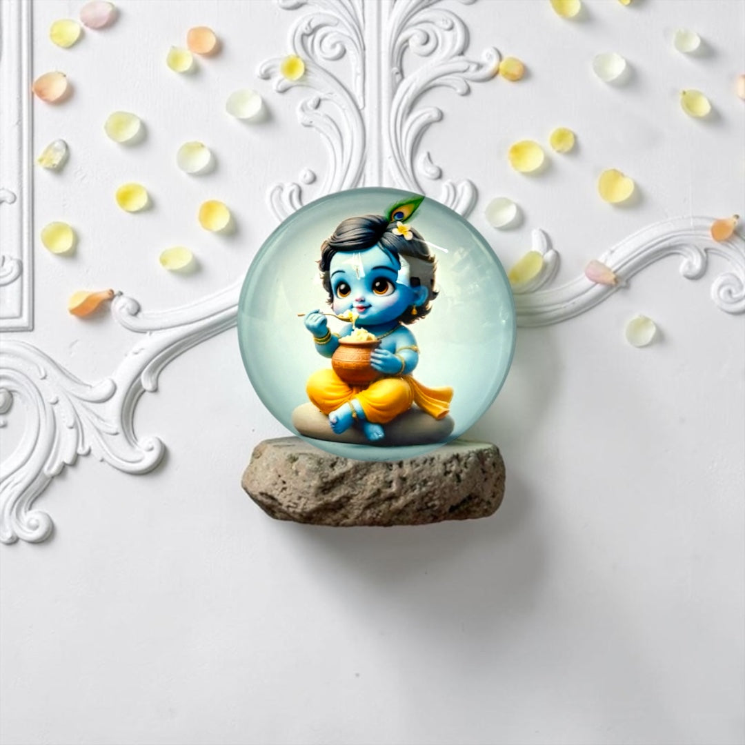 Cute Laddu Gopal / Baal Gopal 5cm Fridge Magnet by Shri Poshak