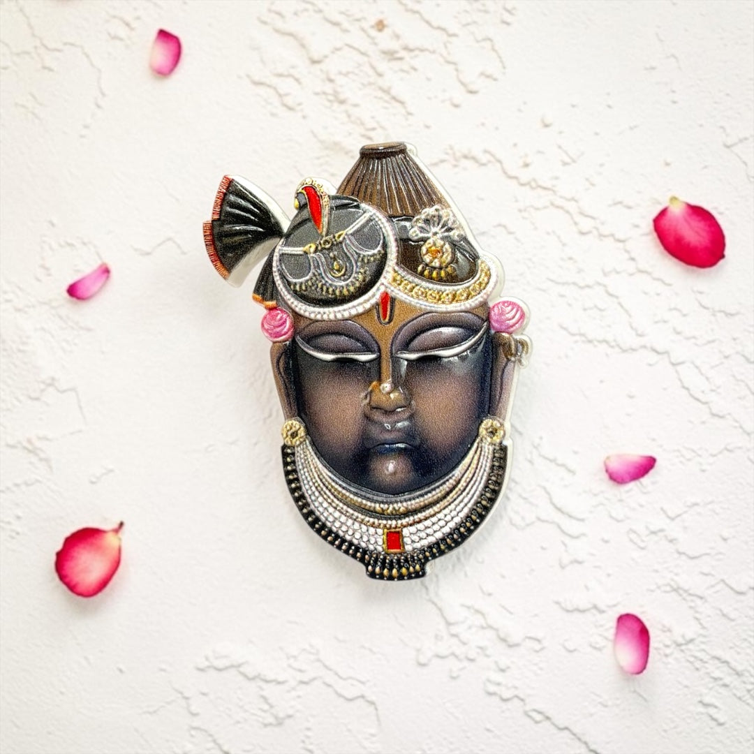 Shrinathji Acrylic 3D Magnet Nathdwara Shrinath Ji Divine Home & Kitchen Decor
