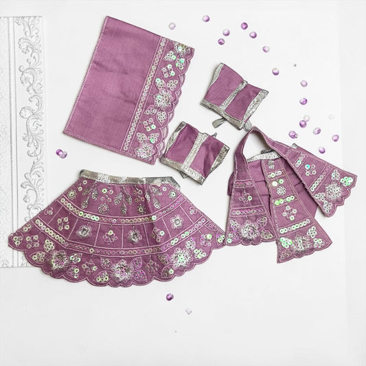 Premium Radha Krishna Sparkle Work Poshak Set