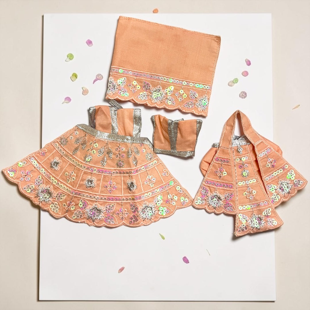 Premium Radha Krishna Sparkle Work Poshak Set