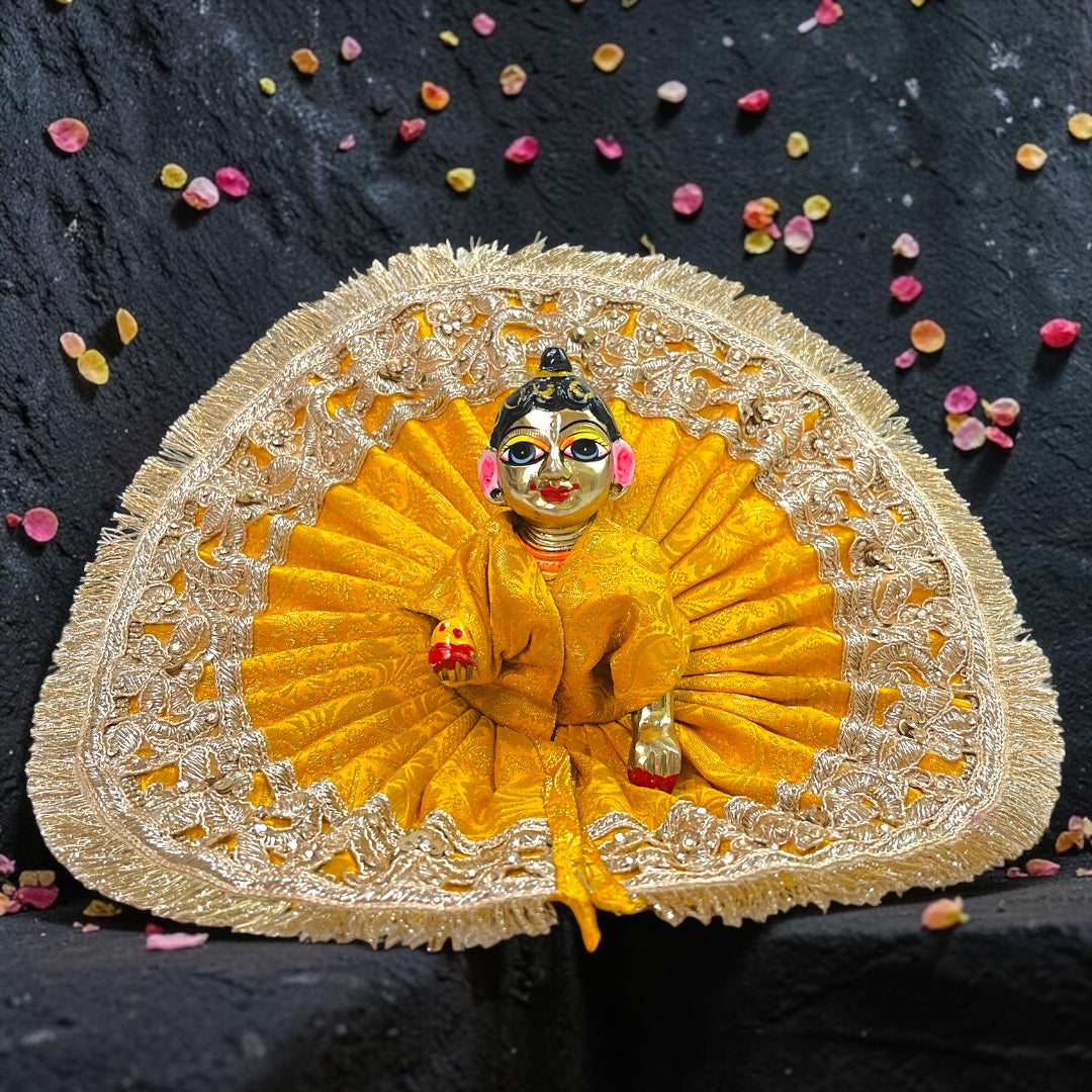 Premium Handcrafted Heavy Border Silk Laddu Gopal Ji Poshak SP-I29