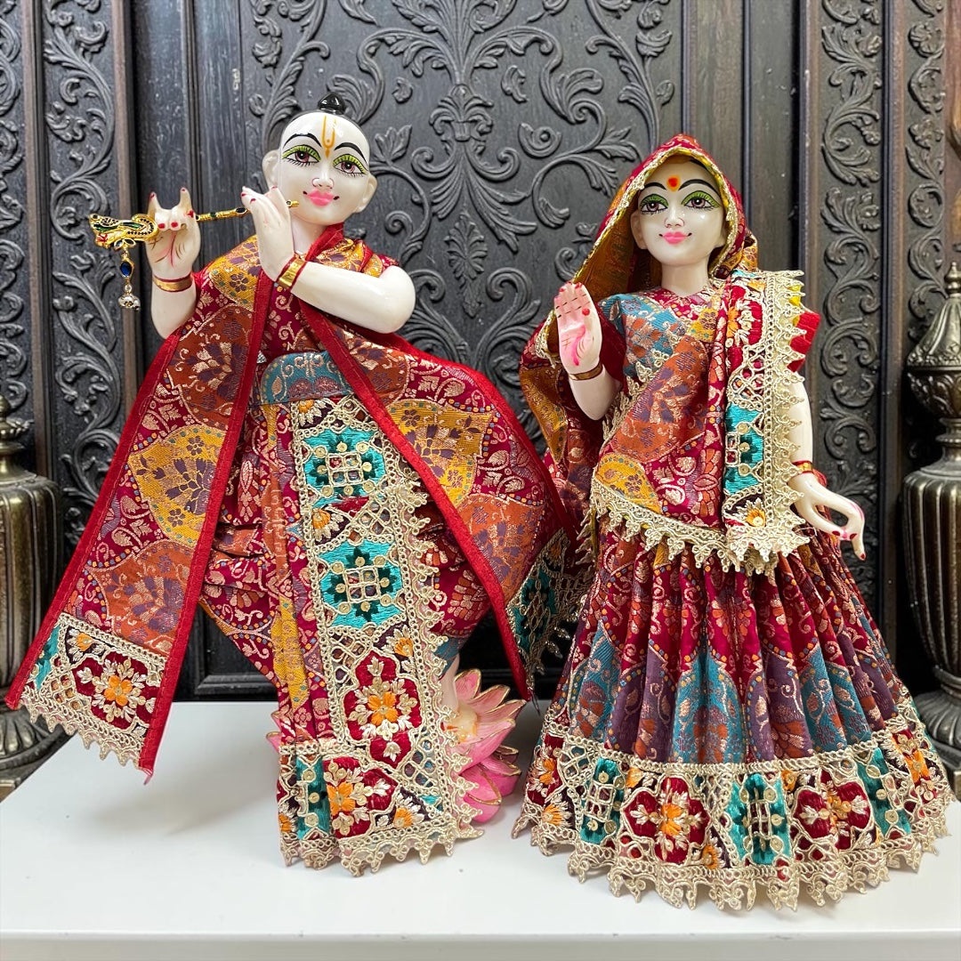 The Rajwadi Heritage – Premium Radha Krishna Designer Poshak Set SP-I24