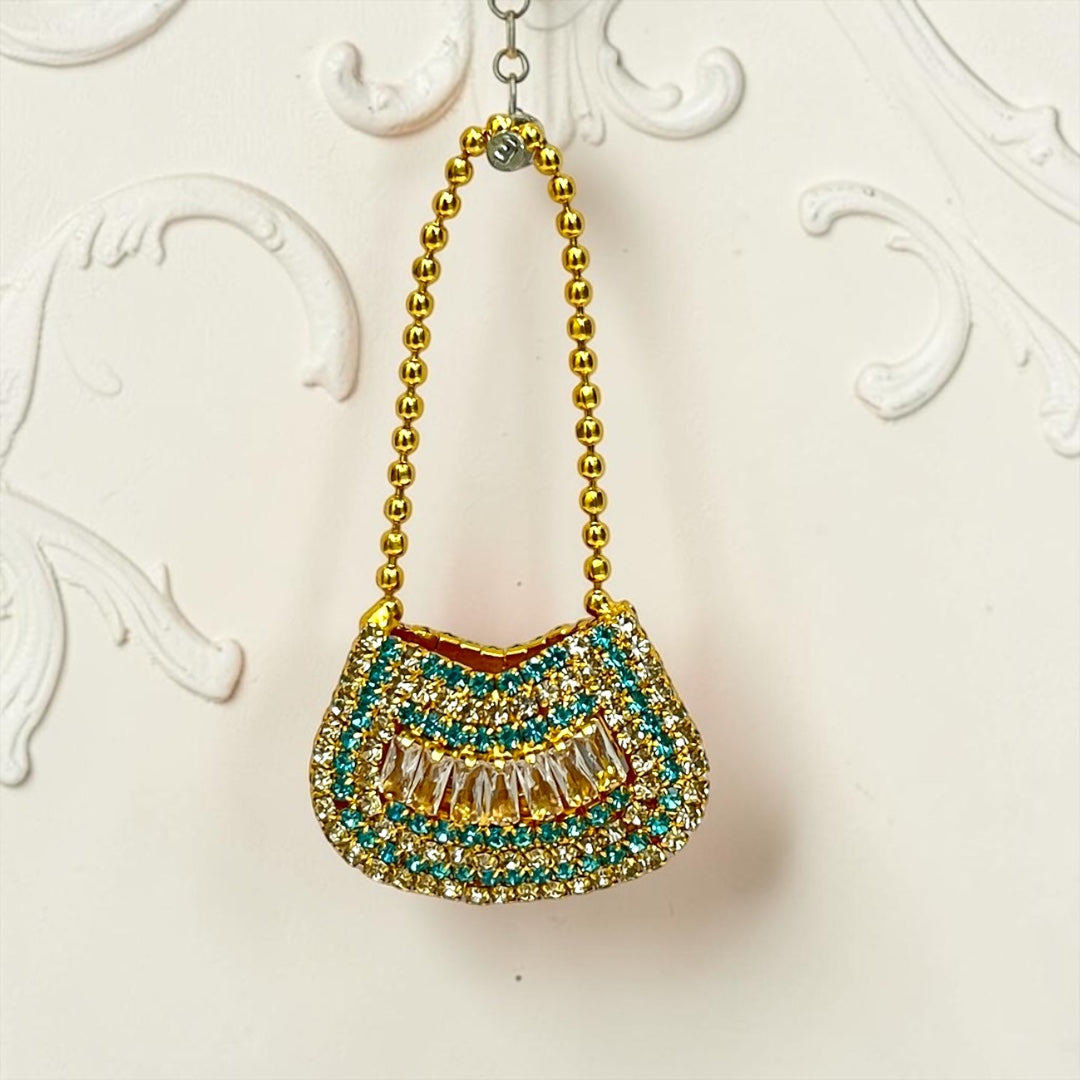Zerkin Studded Handbag (SPC-604) – Premium Handcrafted Shringar Accessory for All Divine Goddess Idols