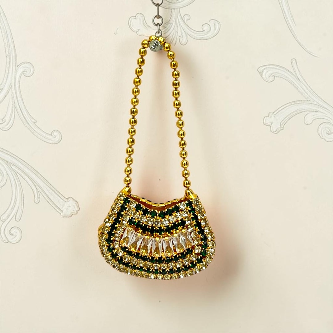 Zerkin Studded Handbag (SPC-604) – Premium Handcrafted Shringar Accessory for All Divine Goddess Idols