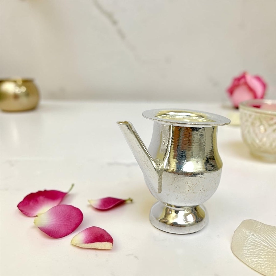 Premium Silver Plated Gangasagar for Laddu Gopal Seva (Size: 3" x 1.5") | Model: SP-606