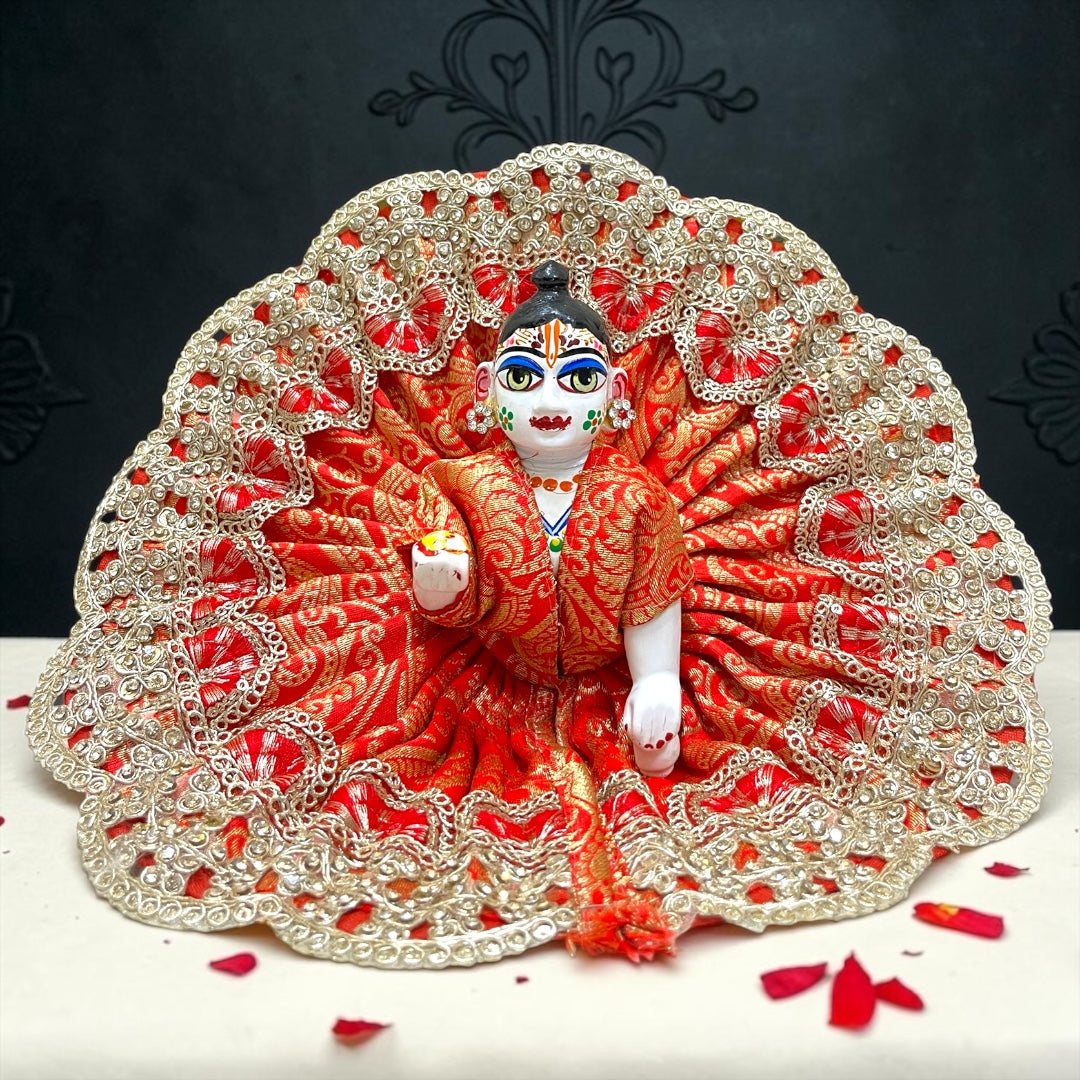 Exclusive Designer heavy Zari-Lace Laddu Gopal Ji Festive Poshak SP-I37