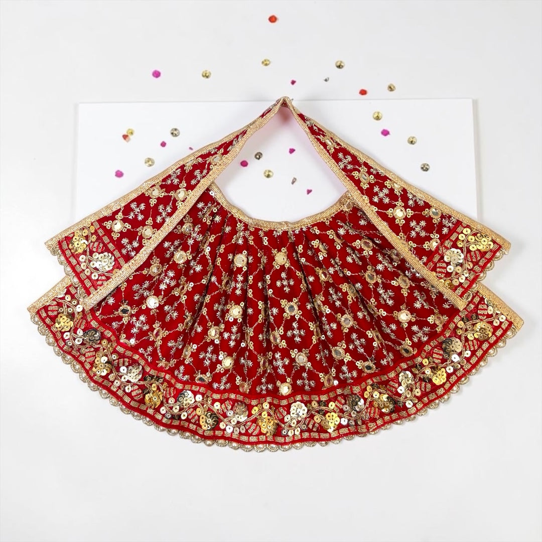 Shimmering Premium Mata Rani Luxury Lehenga Patka Set SP-I14