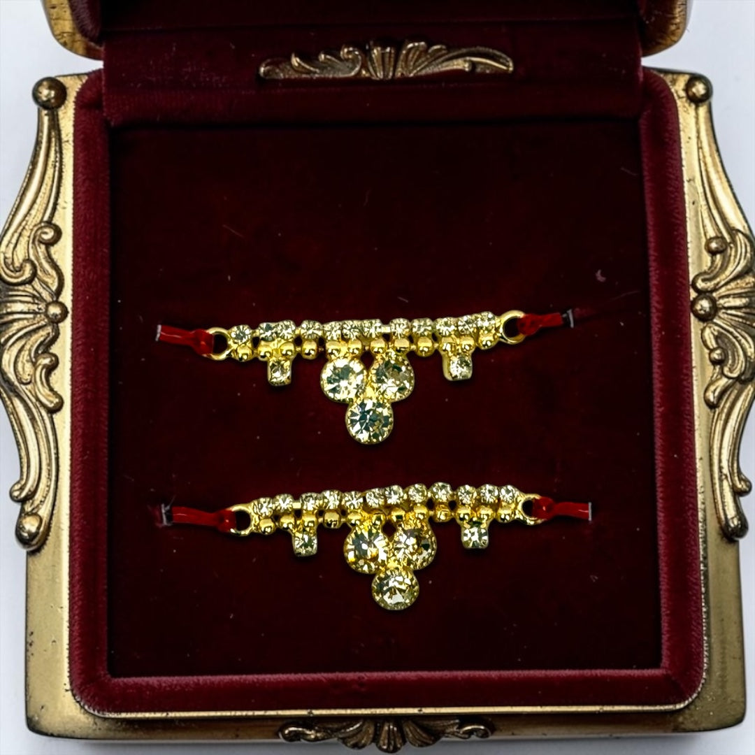 Royal Stone-Studded Laddu Gopal Ji Payal Pair (4CM) – SPC-708