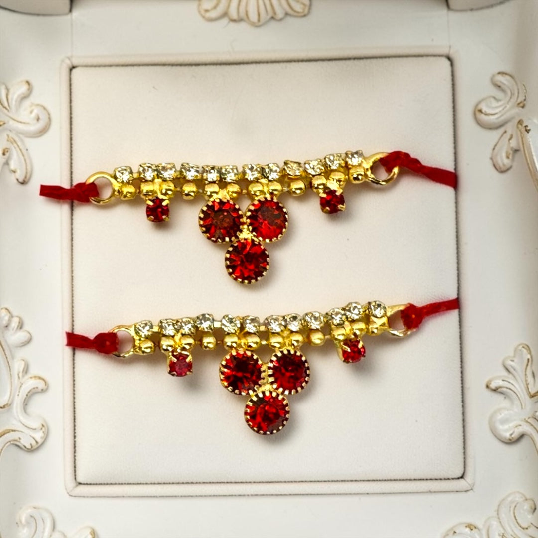 Royal Stone-Studded Laddu Gopal Ji Payal Pair (4CM) – SPC-708