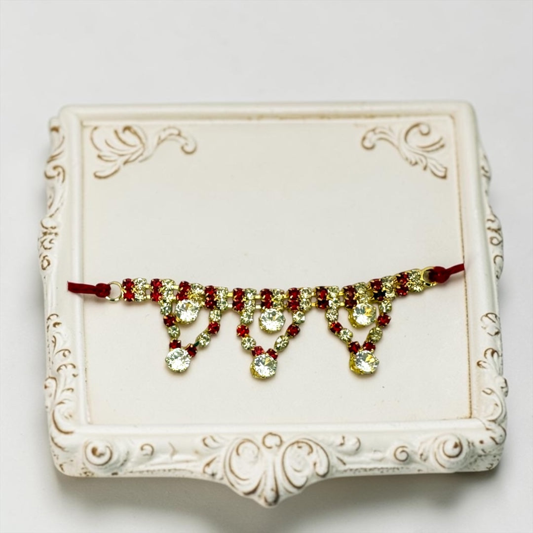 Exquisite Designer Zerkin Stone Haar (SPC-706) for Laddu Gopal Ji, Radha Krishna & All Deities