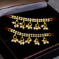 Shri Poshak Royal Double-Row Zerkin Stone & Pearl Ghungroo Payal Pair (2.2 Inch) – SPC-672
