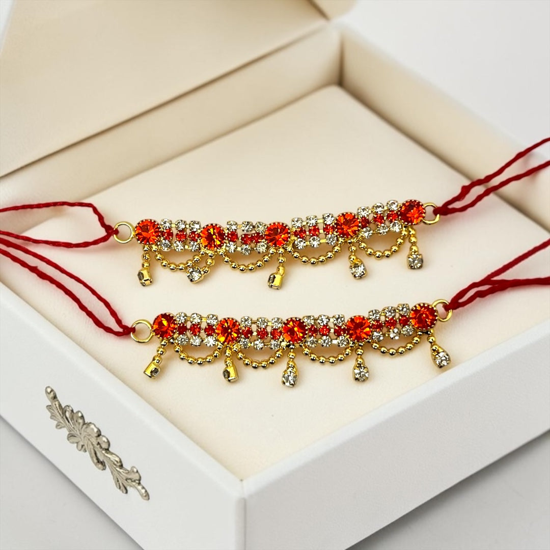 Shri Poshak Designer Stone Studded Laddu Gopal Payal (2.5 Inch) – Model SPC-723