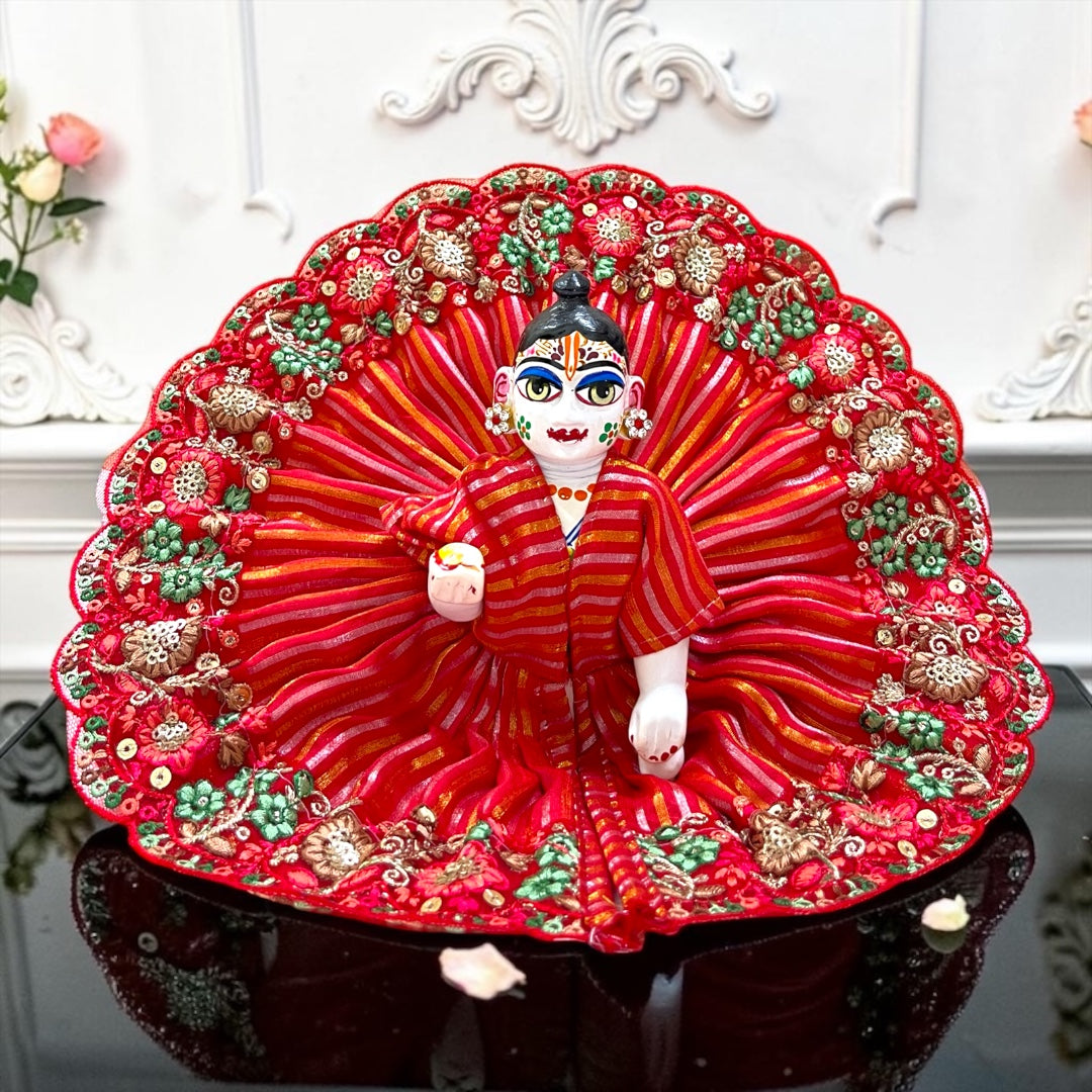 Premium Laddu Gopal Ji Poshak SP-I65– Heavy Thread Embroidered Border with Royal Detailing