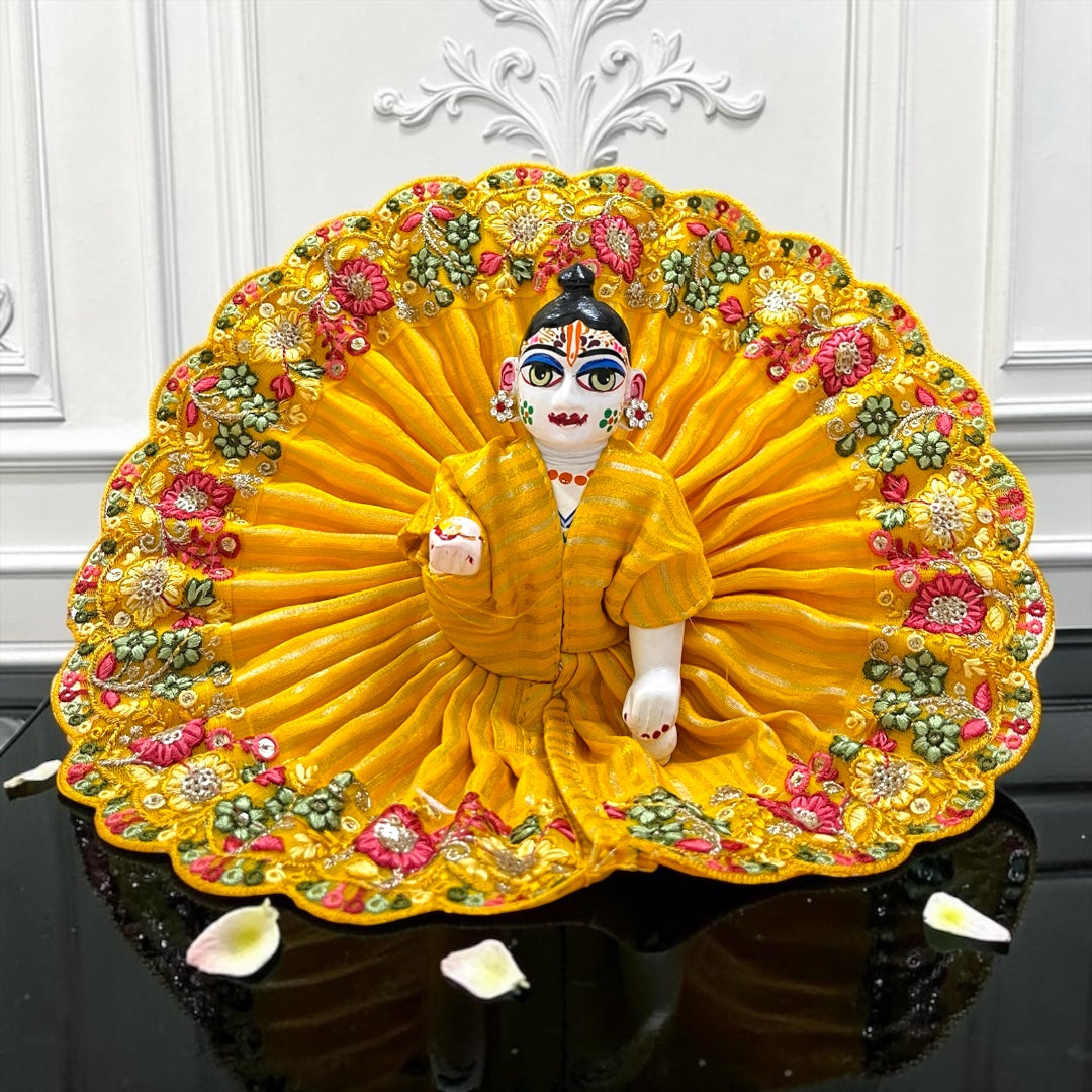 Premium Laddu Gopal Ji Poshak SP-I65– Heavy Thread Embroidered Border with Royal Detailing
