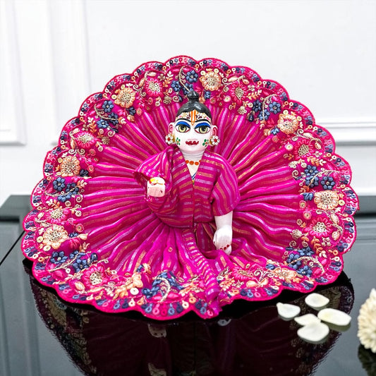 Premium Laddu Gopal Ji Poshak SP-I65– Heavy Thread Embroidered Border with Royal Detailing