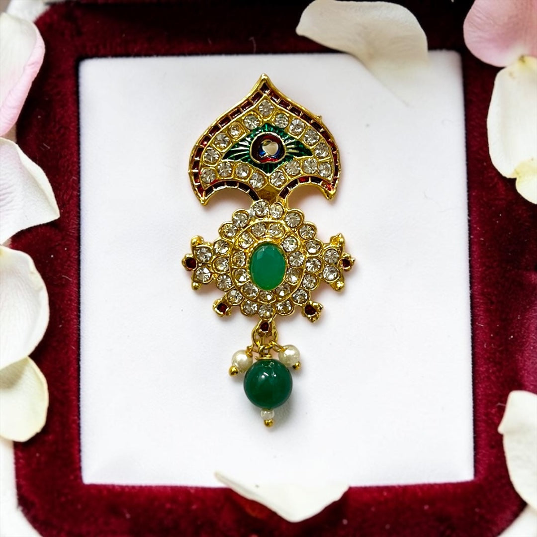 Royal Designer Metal Kalangi / Sirpech for Deity Mukut SPC-744 - front view