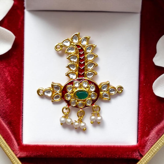 Royal Meenakari Designer Metal Kalangi / Sirpech for Deity Mukut (SPC-760)