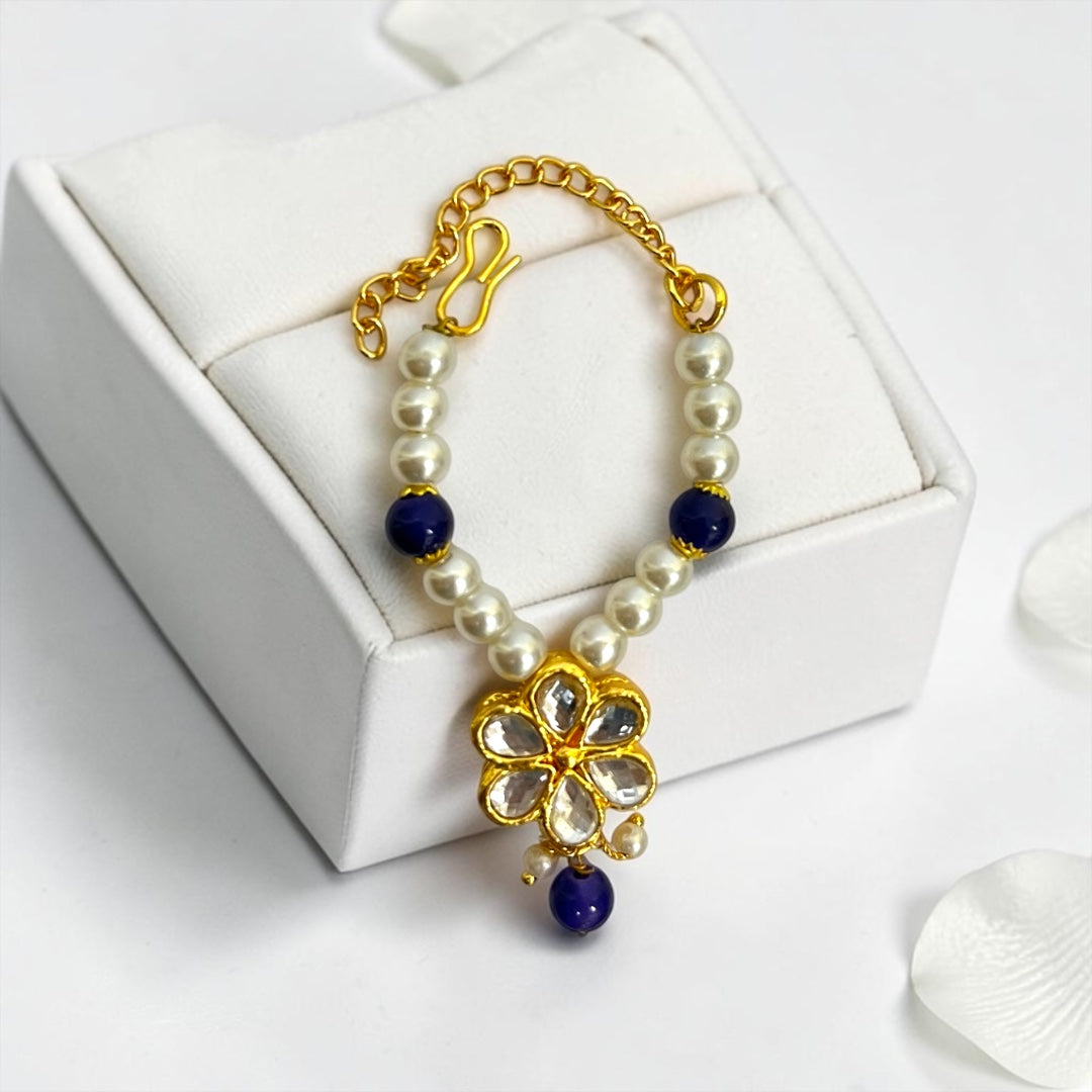 Royal Floral Kundan & Pearl Haar Mala (SPC-721) with Adjustable Chain | Freesize Laddu Gopal Ji Shringar Necklace