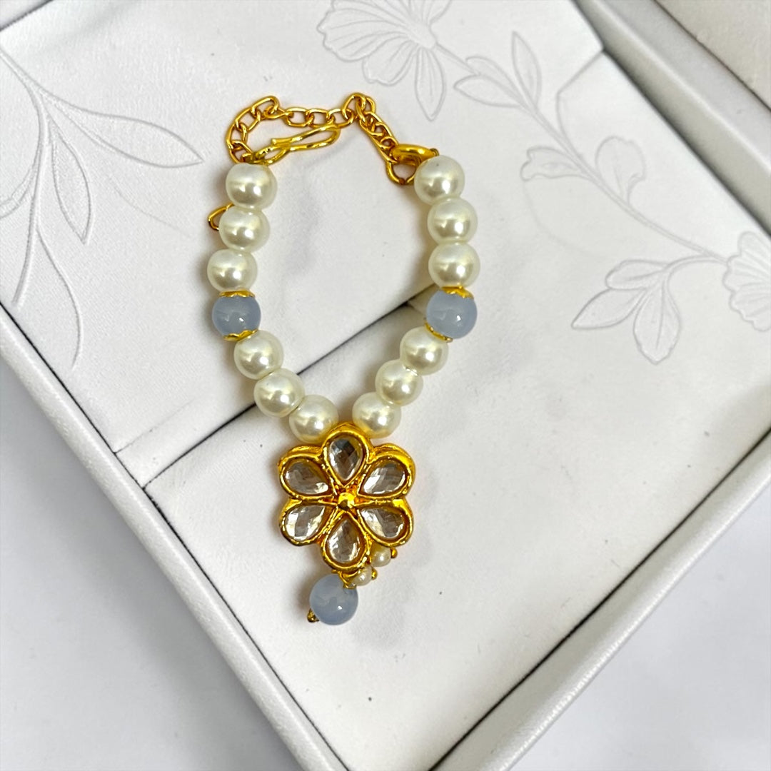 Royal Floral Kundan & Pearl Haar Mala (SPC-721) with Adjustable Chain | Freesize Laddu Gopal Ji Shringar Necklace