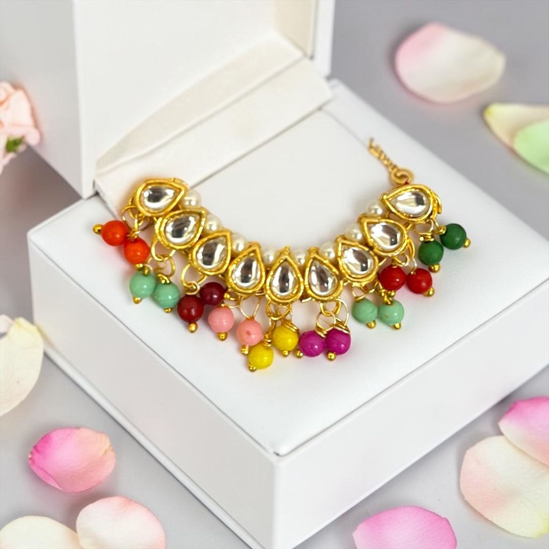 Premium Kundan Multicolor Maala for Laddu Gopal Ji Royal Shringar Choker - SPC-763