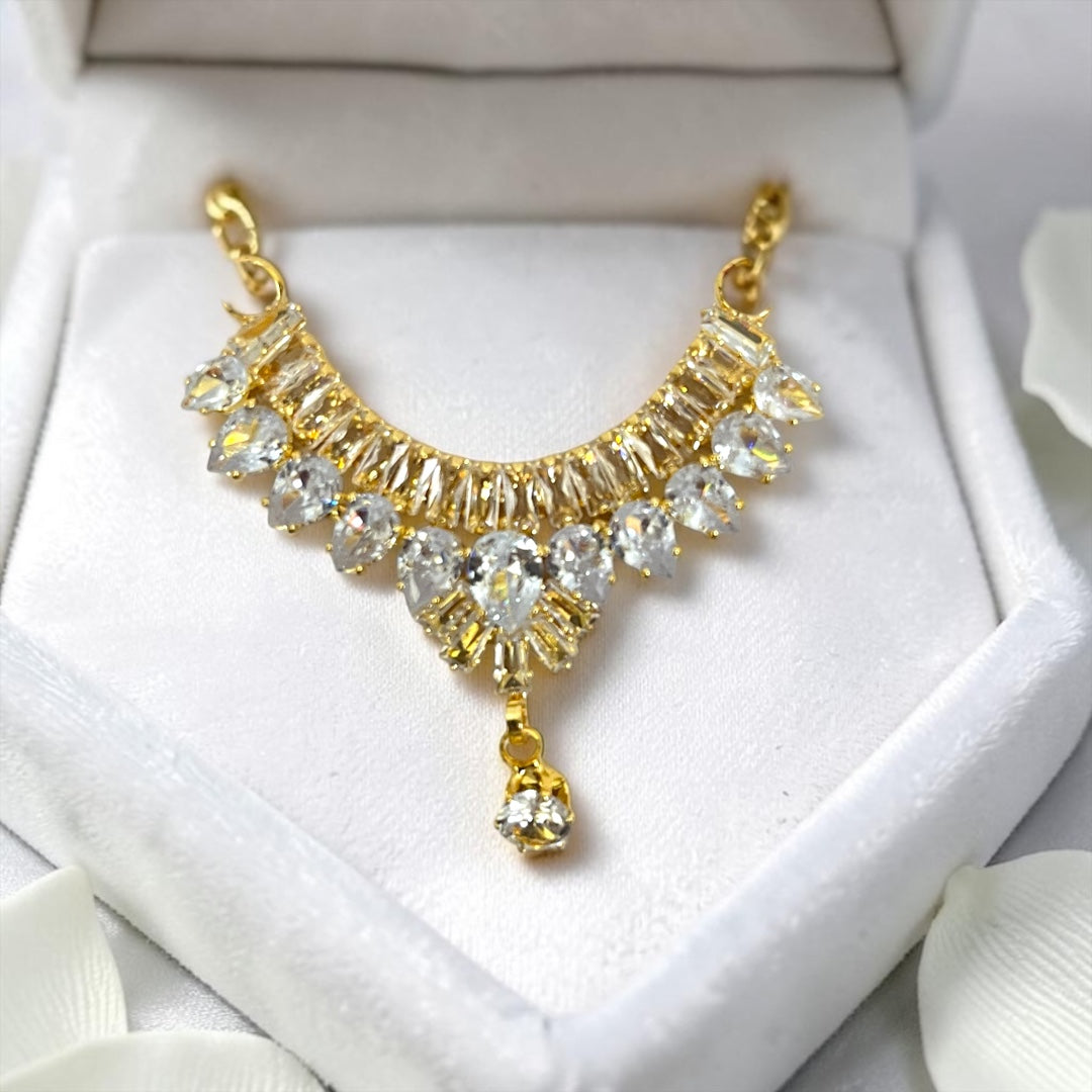 Shri Poshak Premium SPC-765 American Diamond (AD) Haar for Laddu Gopal Ji & Deity Idols - Choker Necklace Shringar