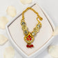 Exquisite Gold-Plated Sparkling Crystal Necklace with Adjustable Back Chain for Thakurji | Shri Poshak Exclusive SPC-787