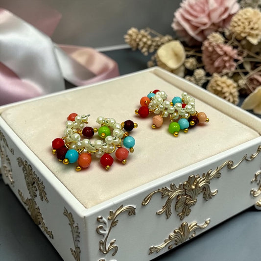 Royal Handcrafted Pearl & Multicolor Bead Kade / Bangles for Laddu Gopal & Deity Idols (SPC-666)