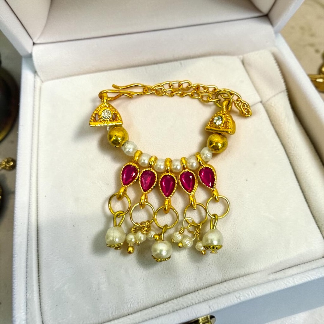 Royal Kundan & Pearl Jhumki-Style Shringar Haar for Laddu Gopal / Deity Idols (SPC-798)