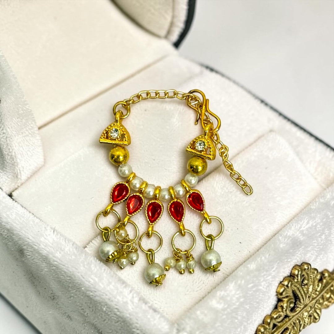 Royal Kundan & Pearl Jhumki-Style Shringar Haar for Laddu Gopal / Deity Idols (SPC-798)