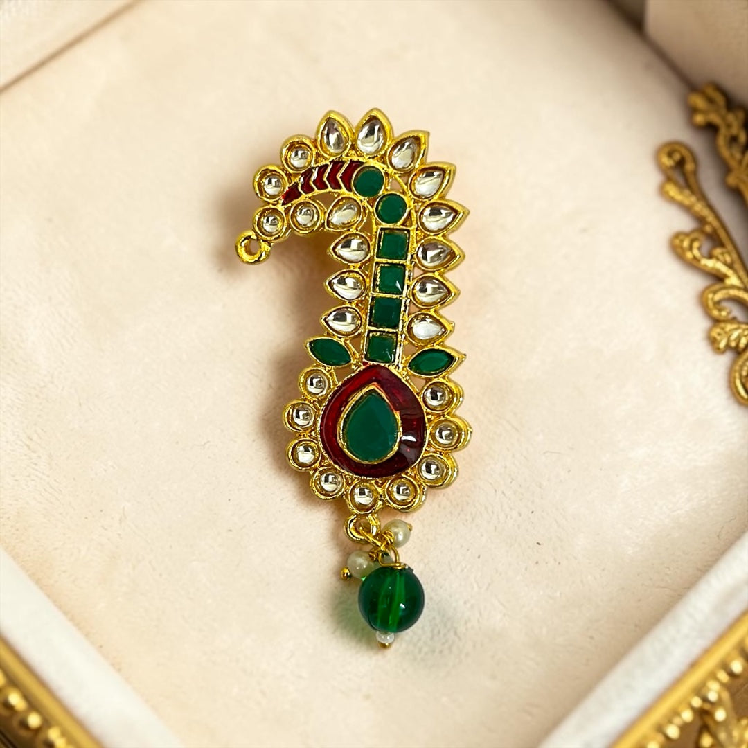 Majestic Peacock Metal Kalangi for Laddu Gopal Mukut (SPC-737) | Shri Poshak