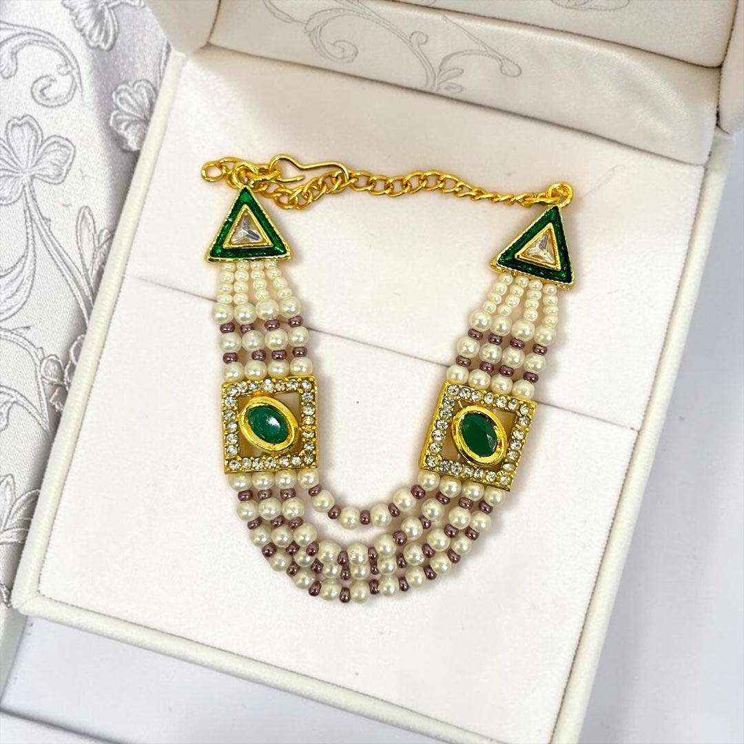 Royal 3-Layer Kundan Pearl Haar for Laddu Gopal & Deity Idols (SPC-761)