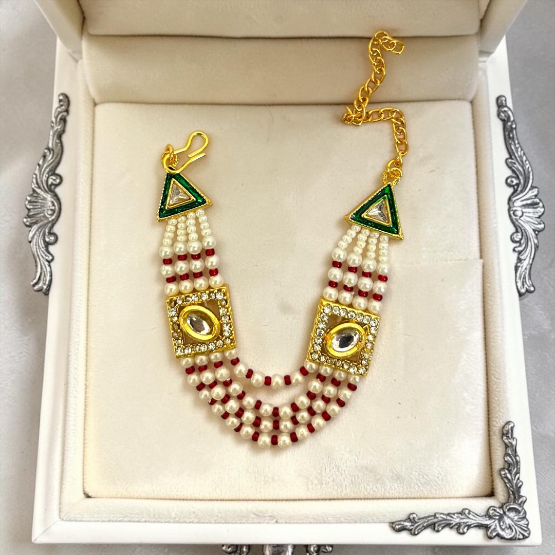 Royal 3-Layer Kundan Pearl Haar for Laddu Gopal & Deity Idols (SPC-761)