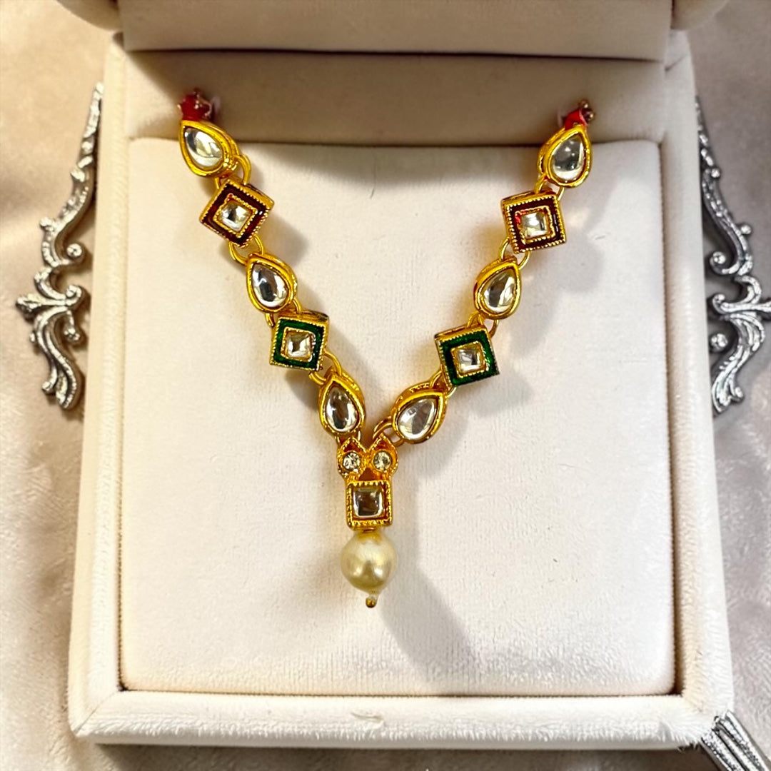 Bal Gopal Ji mala kundan haar - full set view | Shri Poshak, Mathura kundan haar 2