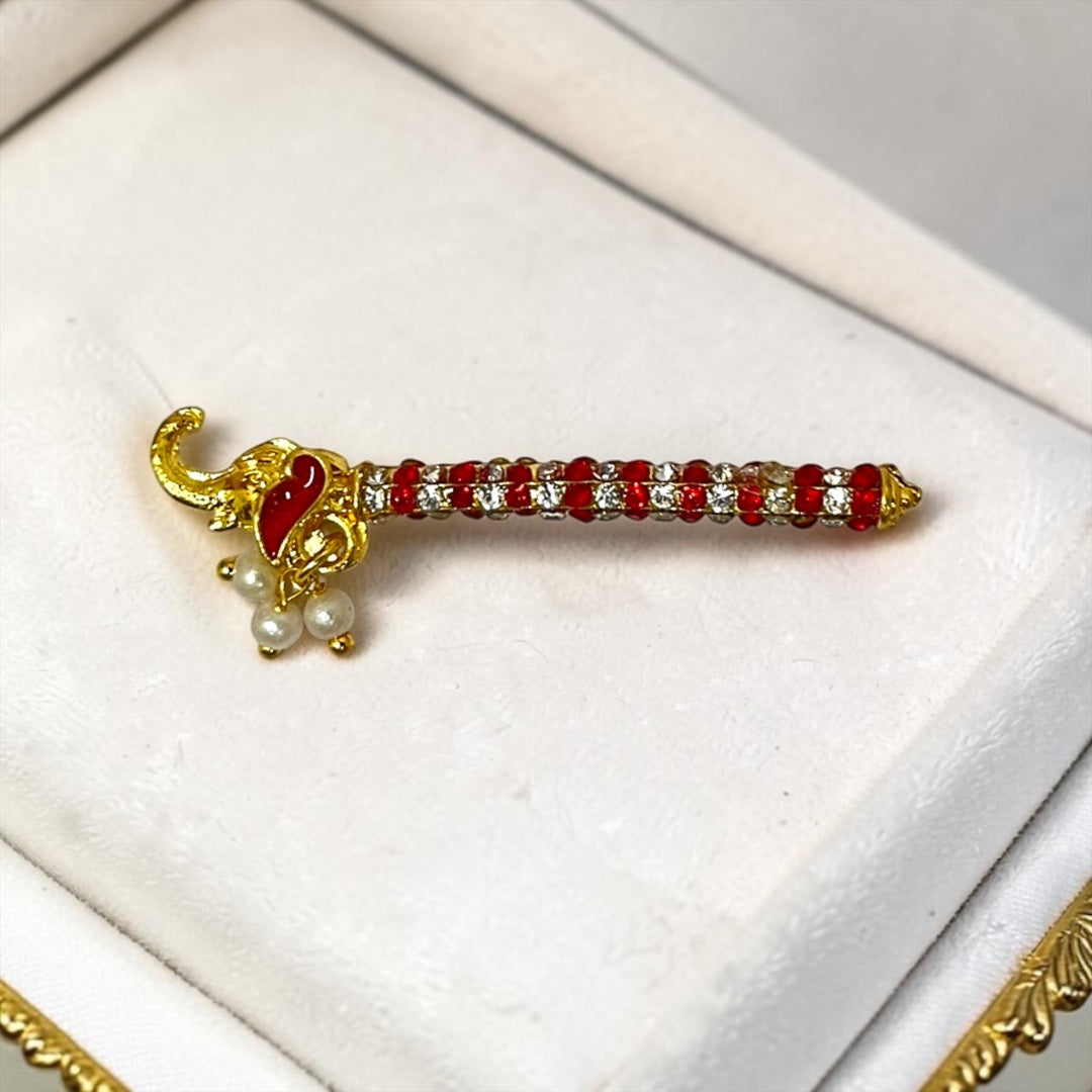 Exclusive Elephant Motifs Designer Bansuri for Laddu Gopal Ji (SPC-730) – Premium Handcrafted Stone Flute